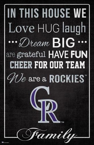 Colorado Rockies In This House  Wood Sign - 17