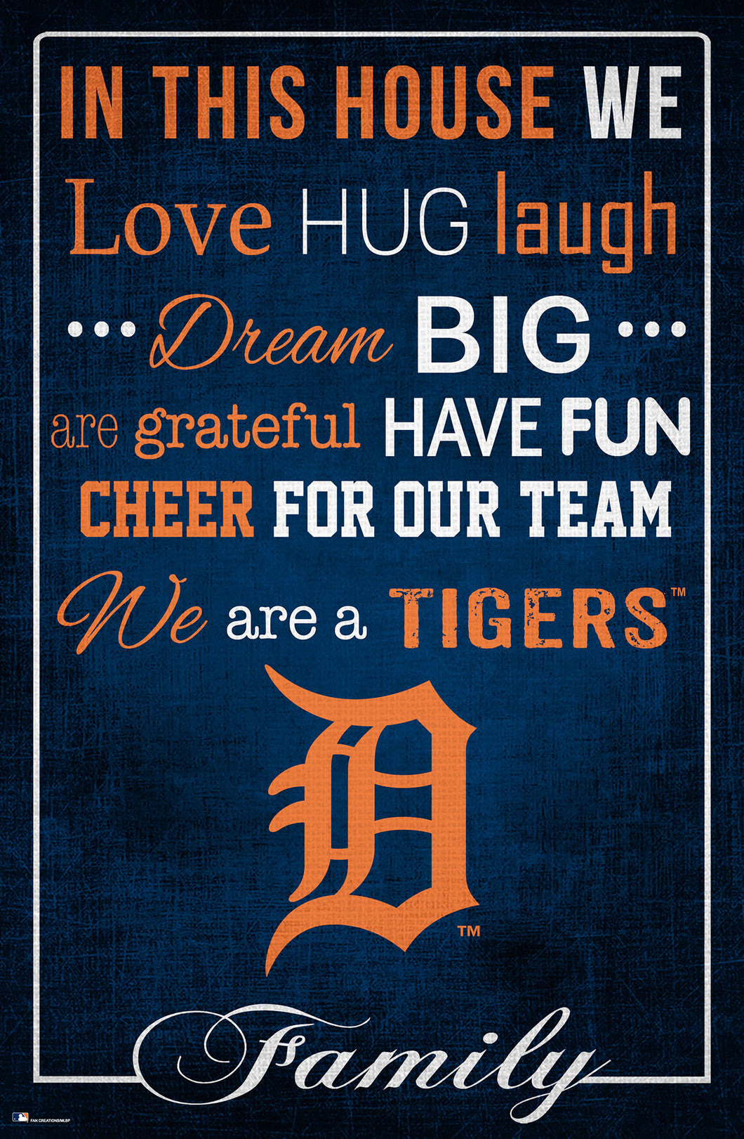 Detroit Tigers In This House  Wood Sign - 17