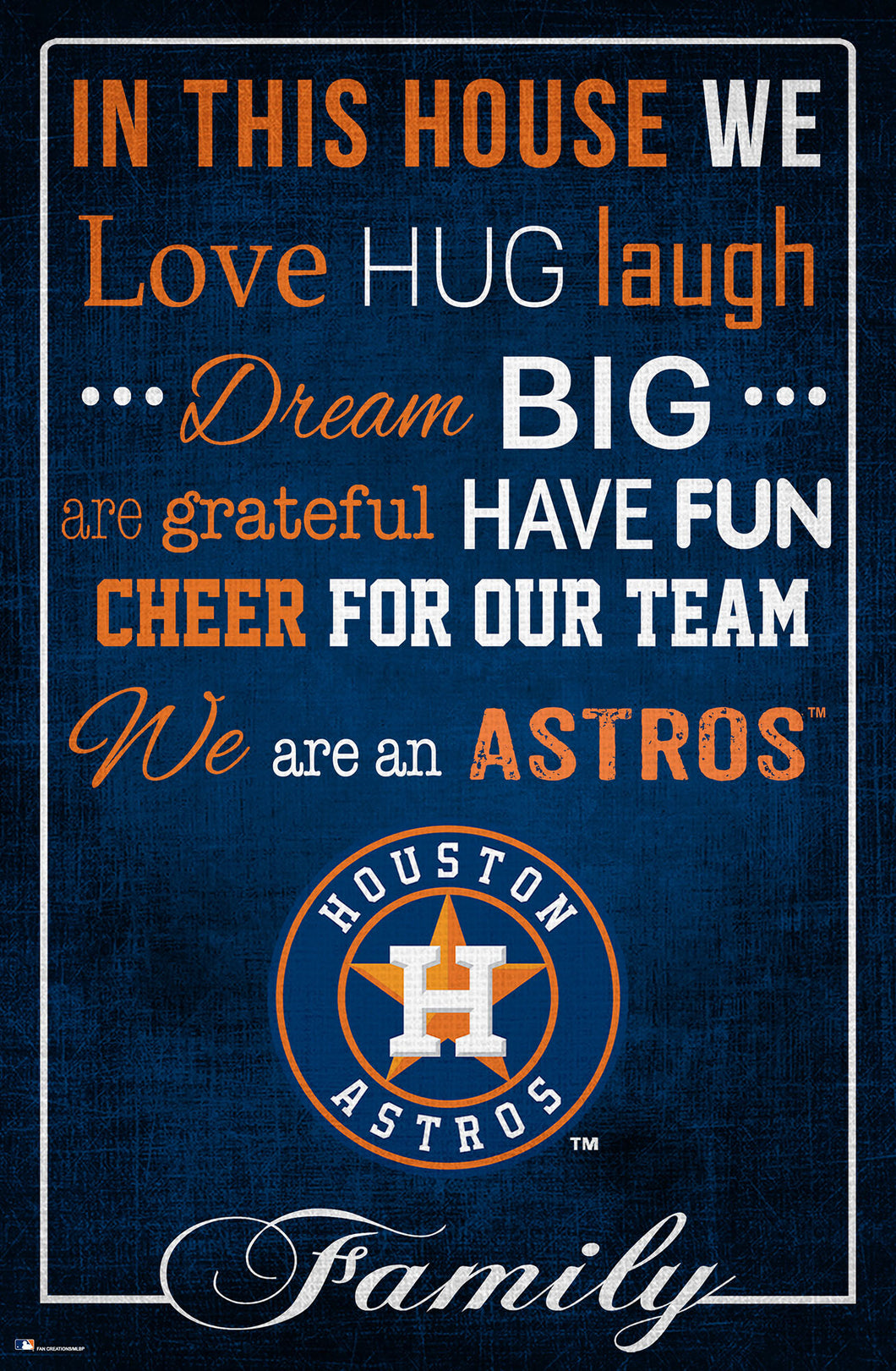 Houston Astros In This House Wood Sign - 17