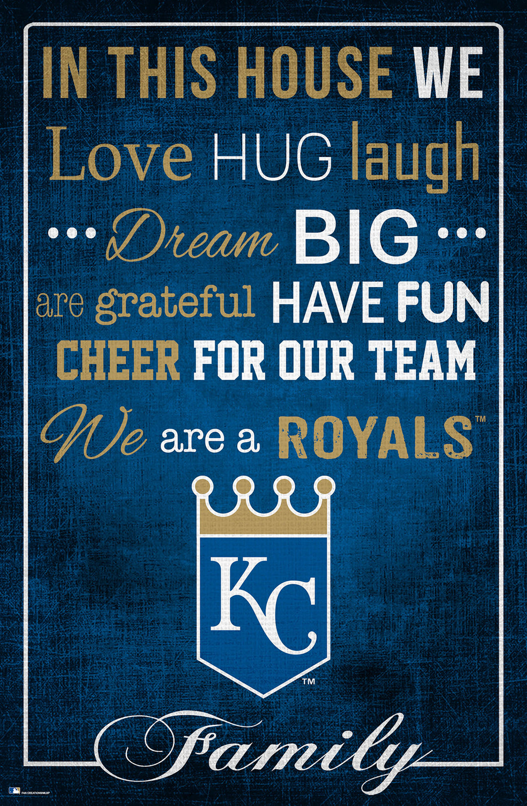 Kansas City Royals In This House  Wood Sign - 17