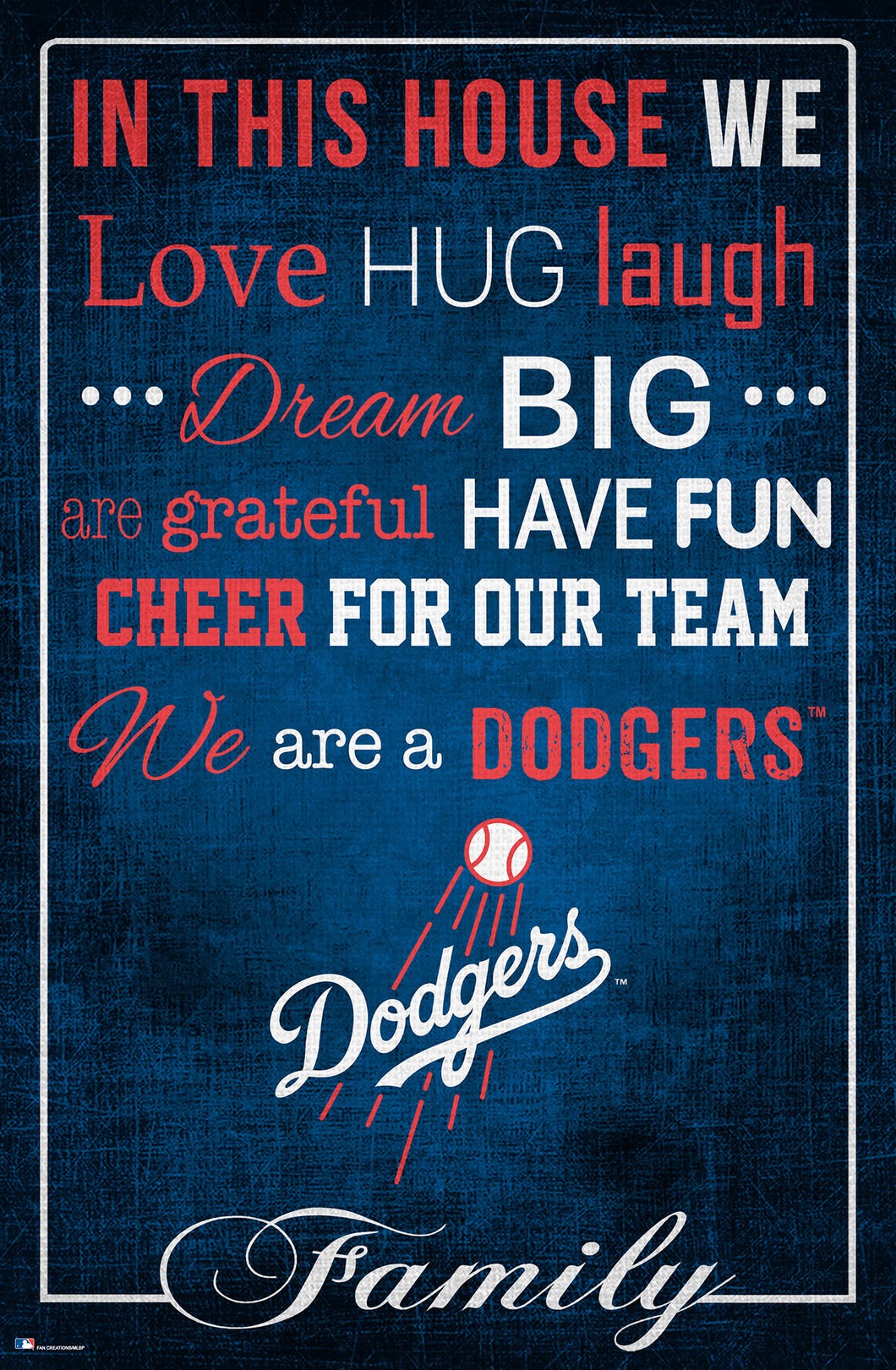 Los Angeles Dodgers In This House  Wood Sign - 17