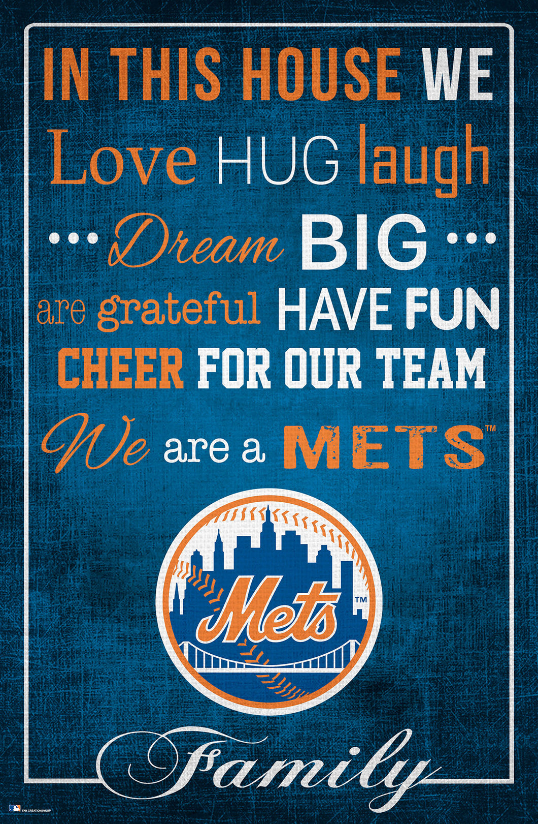 New York Mets In This House  Wood Sign - 17