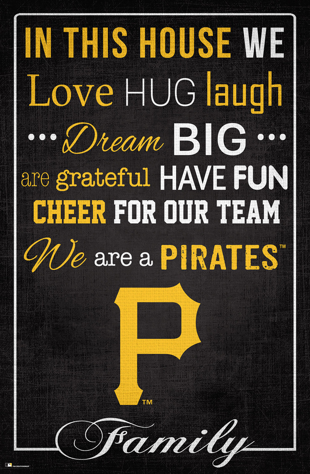 Pittsburgh Pirates In This House  Wood Sign - 17