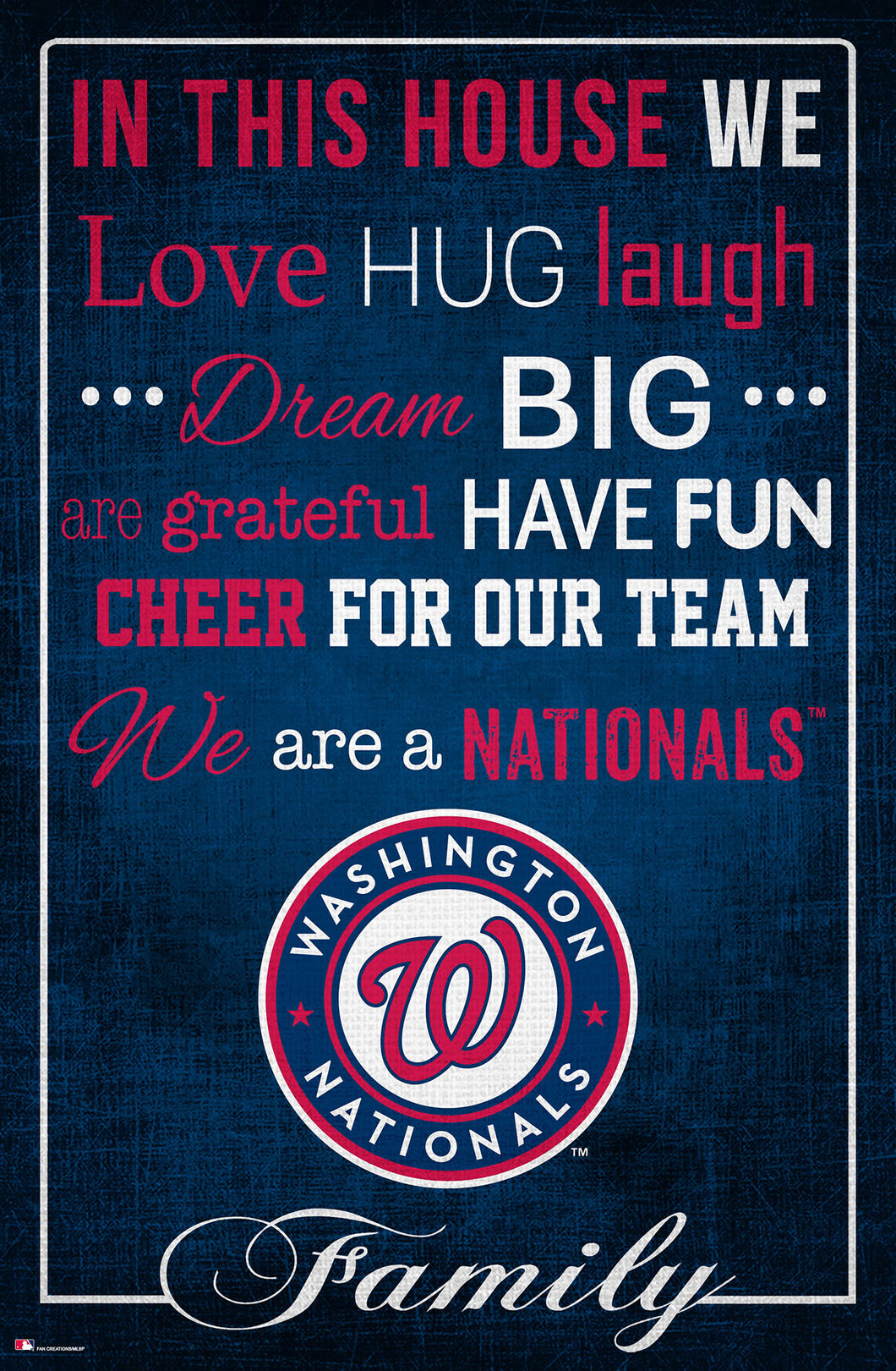 Washington Nationals In This House  Wood Sign - 17