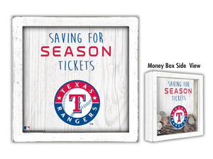 Texas Rangers Saving for Tickets Money Box