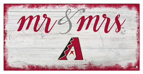 Arizona Diamondbacks Mr. & Mrs. Script Wood Sign - 6