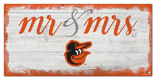 Baltimore Orioles Mr. & Mrs. Script Wood Sign - 6