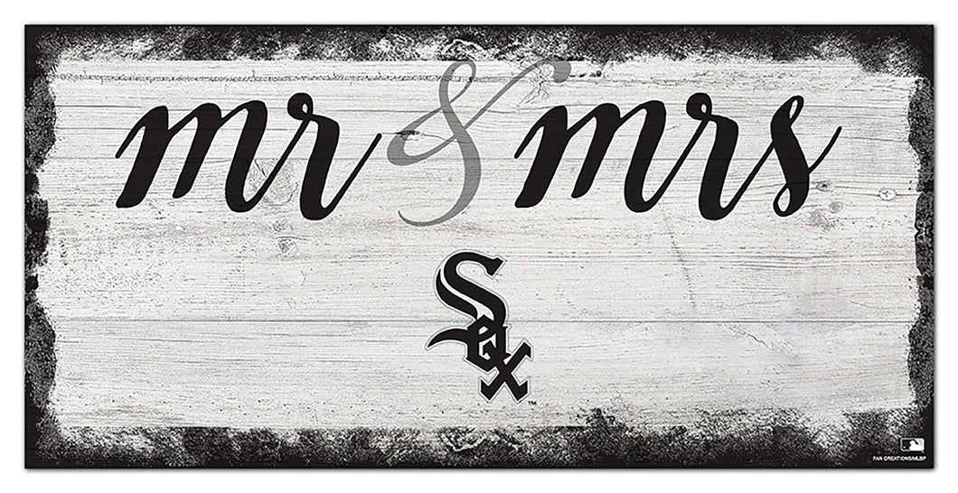 Chicago White Sox Mr. & Mrs. Script Wood Sign - 6
