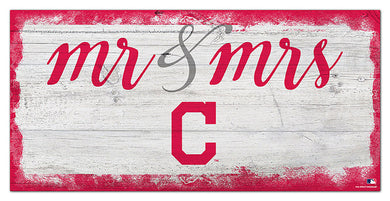 Cleveland Indians Mr. & Mrs. Script Wood Sign - 6