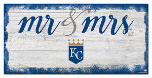 Kansas City Royals Mr. & Mrs. Script Wood Sign - 6"x12"