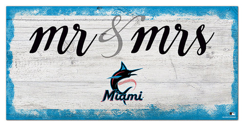 Miami Marlins Mr. & Mrs. Script Wood Sign - 6