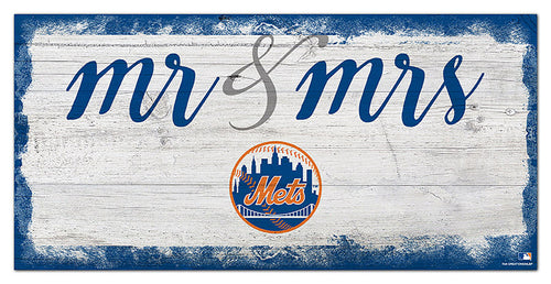 New York Mets Mr. & Mrs. Script Wood Sign - 6