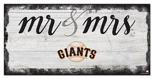 San Francisco Giants Mr. & Mrs. Script Wood Sign - 6"x12"