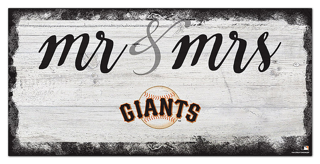 San Francisco Giants Mr. & Mrs. Script Wood Sign - 6