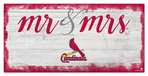 St. Louis Cardinals Mr. & Mrs. Script Wood Sign - 6