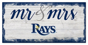 Tampa Bay Rays Mr. & Mrs. Script Wood Sign - 6"x12"