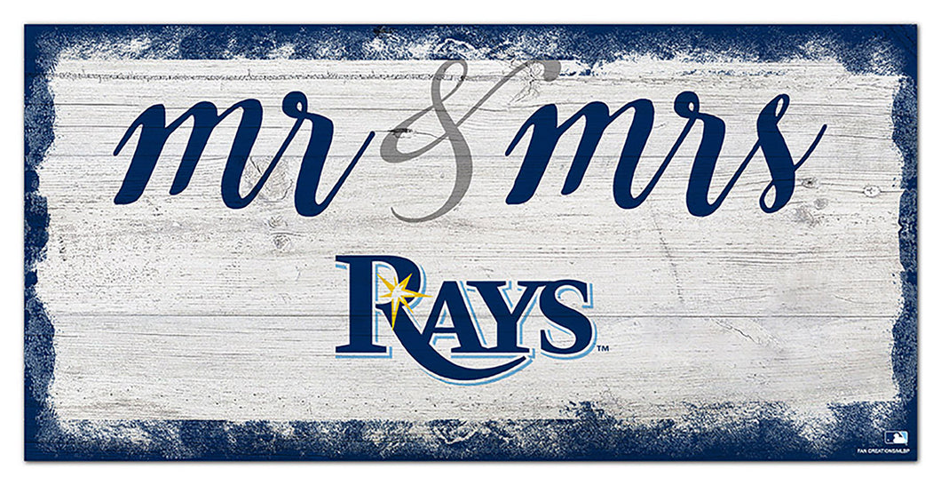 Tampa Bay Rays Mr. & Mrs. Script Wood Sign - 6