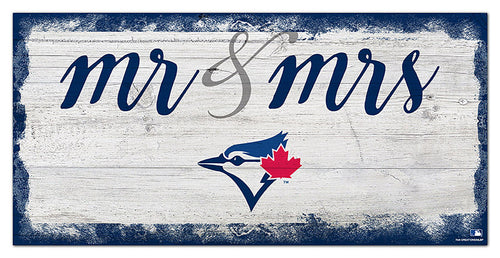 Toronto Blue Jays Mr. & Mrs. Script Wood Sign - 6