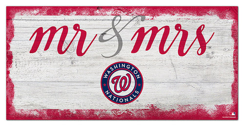 Washington Nationals Mr. & Mrs. Script Wood Sign - 6