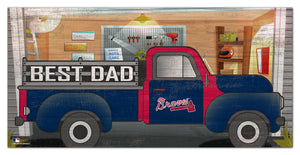 Atlanta Braves Best Dad Truck Sign - 6"x12"