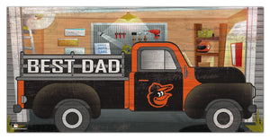 Baltimore Orioles Best Dad Truck Sign - 6"x12"