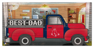 Boston Red Sox Best Dad Truck Sign - 6"x12"