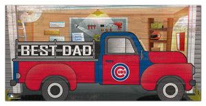 Chicago Cubs Best Dad Truck Sign - 6"x12"