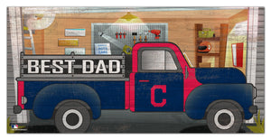 Cleveland Indians Best Dad Truck Sign - 6"x12"