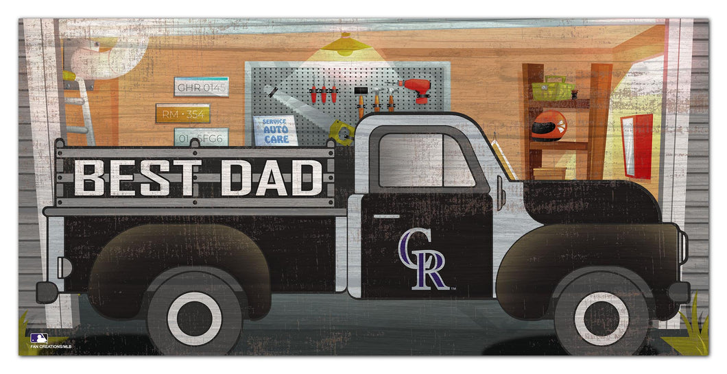 Colorado Rockies Best Dad Truck Sign - 6