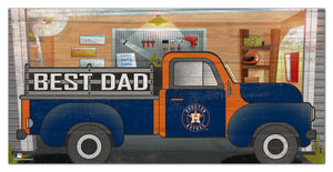 Houston Astros Best Dad Truck Sign - 6"x12"