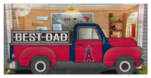 Los Angeles Angels Best Dad Truck Sign - 6"x12"