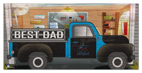 Miami Marlins Best Dad Truck Sign - 6