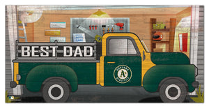 Oakland Athletics Best Dad Truck Sign - 6"x12"