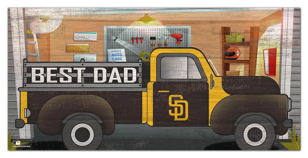 Fan Creations San Diego Padres On Wood Print