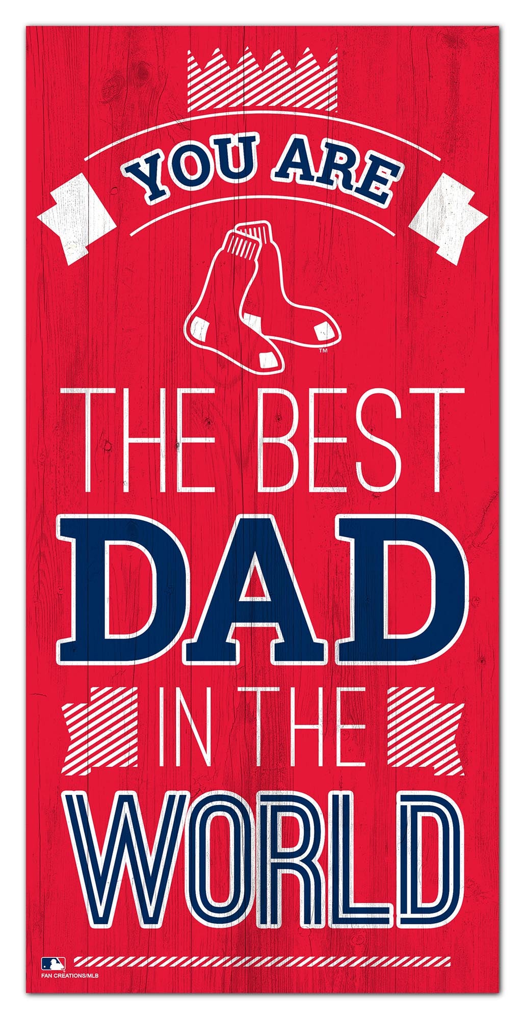 Boston Red Sox Best Dad Wood Sign