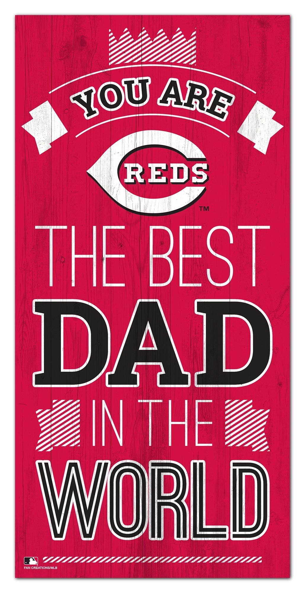 Cincinnati Reds Best Dad Wood Sign