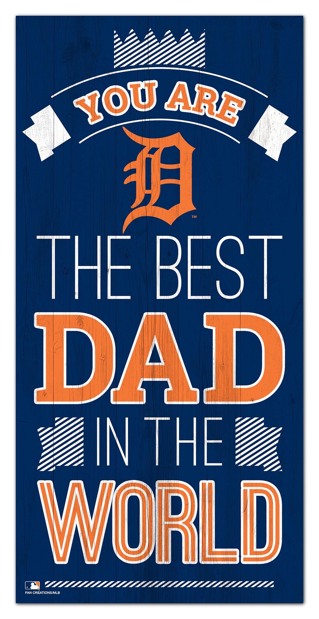 Detroit Tigers Best Dad Wood Sign