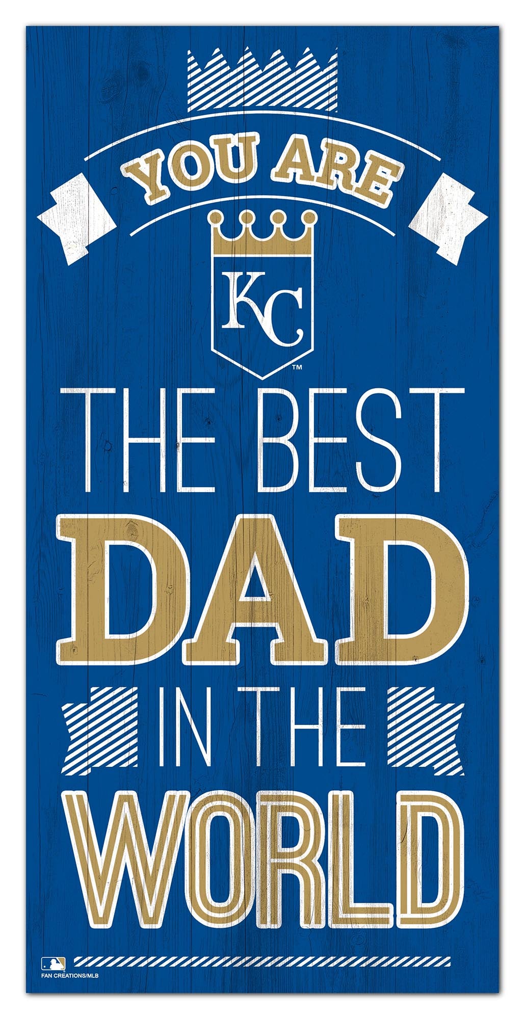 Kansas City Royals Best Dad Wood Sign