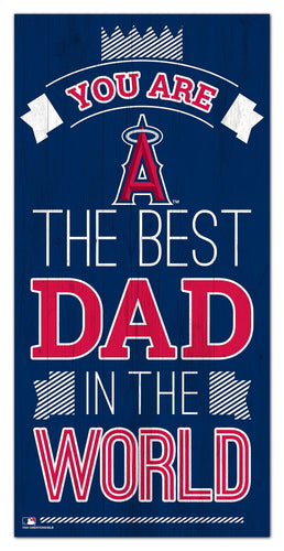 Los Angeles Angels Best Dad Wood Sign