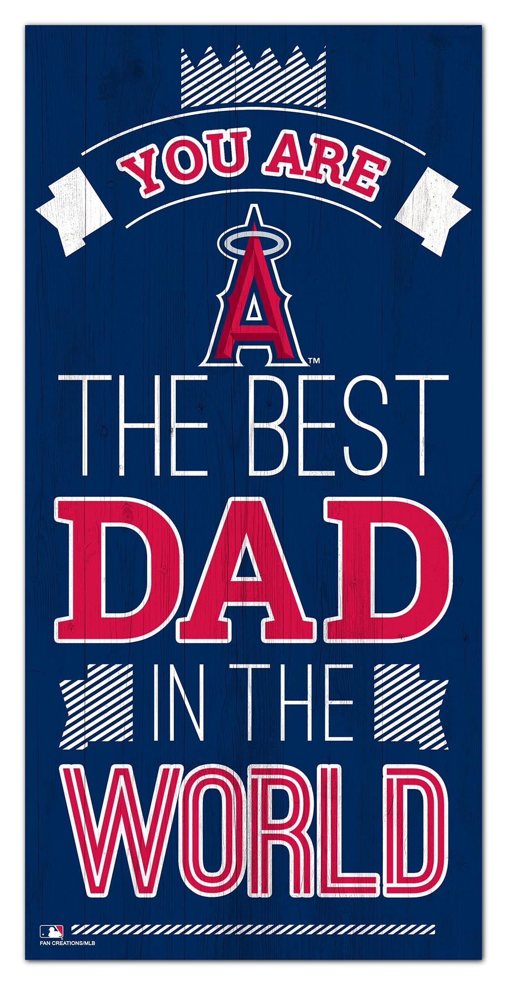 Los Angeles Angels Best Dad Wood Sign