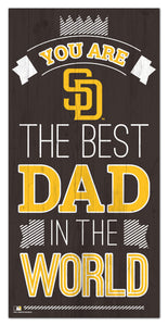 San Diego Padres Best Dad Wood Sign