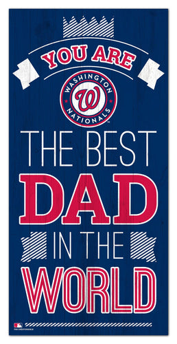 Washington Nationals Best Dad Wood Sign