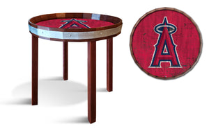 Los Angeles Angels Barrel Top Side Table