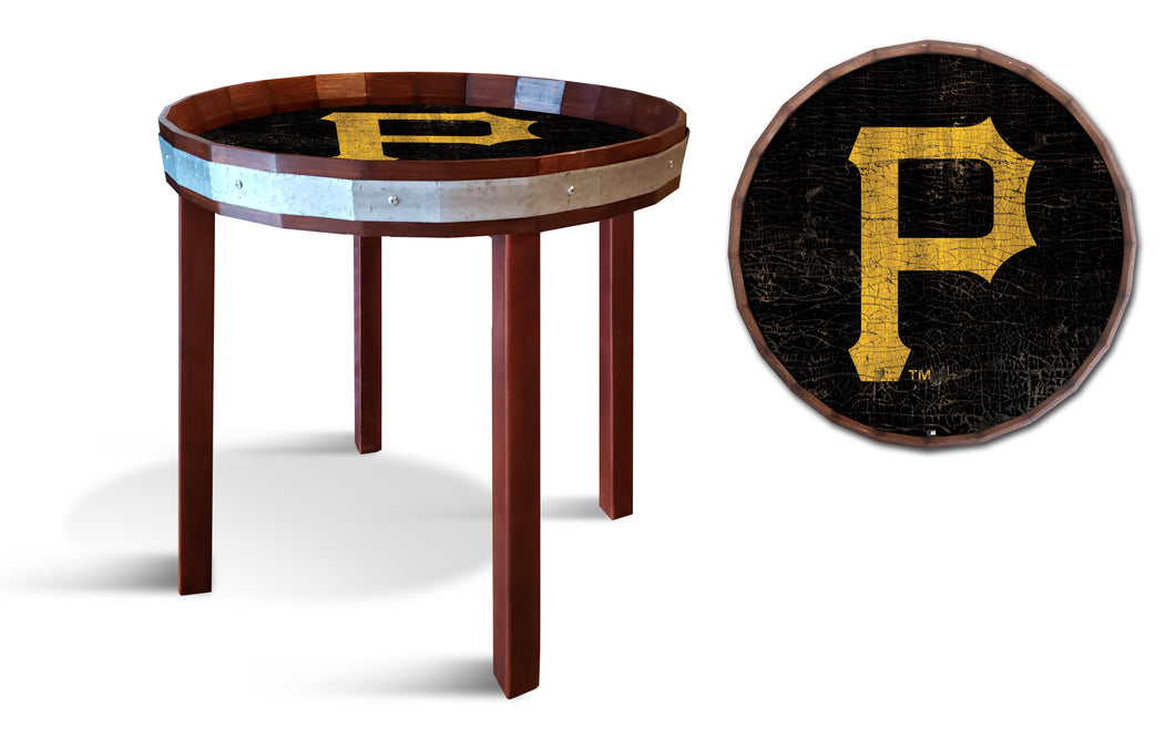 Pittsburgh Pirates Barrel Top Side Table