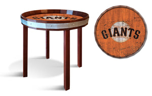 San Francisco Giants Barrel Top Side Table