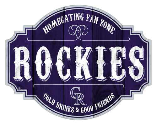 Colorado Rockies Homegating Wood Tavern Sign -24