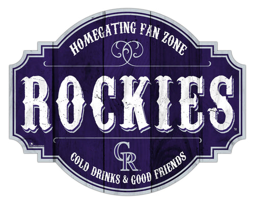 Colorado Rockies Homegating Wood Tavern Sign -12