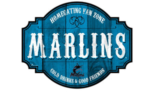 Miami Marlins Homegating Wood Tavern Sign -12"