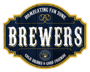 Milwaukee Brewers Homegating Wood Tavern Sign -12"