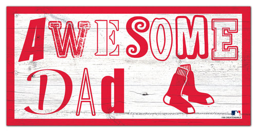 Boston Red Sox Awesome Dad Wood Sign - 6